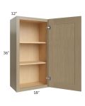 Royal Natural Shaker 18x36 Wall Cabinet