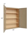 Royal Natural Shaker 33x42 Wall Cabinet