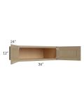 Royal Natural Shaker 36x12x24 Wall Cabinet