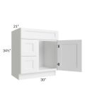 Providence White 30" Bathroom Vanity