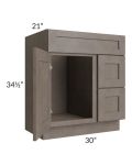 Natural Grey Shaker 30" Bathroom Vanity