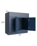 Portland Navy Blue 36" Bathroom Vanity