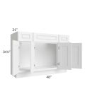 Dakota White 48" Bathroom Vanity