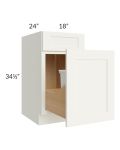 Linen Shaker 18" Base Cabinet with Double Trashcan Pullout