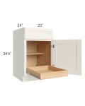 Linen Shaker 21" Base Cabinet with 1 Rollout Tray