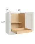 Linen Shaker 27" Full Height Base Cabinet with 1 Rollout Tray