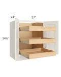 Linen Shaker 27" Full Height Base Cabinet with 3 Rollout Trays