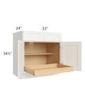 Linen Shaker 33" Base Cabinet with 1 Rollout Tray