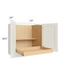 Linen Shaker 33" Full Height Base Cabinet with 1 Rollout Tray