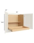 Linen Shaker 36" Full Height Base Cabinet with 1 Rollout Tray