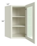 Linen Shaker 24x36 Wall Diagonal Corner Cabinet (Prepped for Glass Doors)