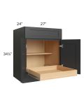Madison Black 27" Base Cabinet with 1 Rollout Tray