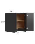 Madison Black Shaker 36" Corner Base Cabinet