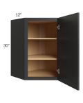 Madison Black Shaker 24x30 Wall Diagonal Corner Cabinet