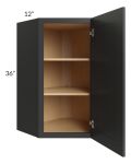 Madison Black Shaker 24x36 Wall Diagonal Corner Cabinet