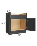 Madison Black Shaker 30" Farm Sink Base Cabinet
