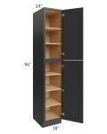 Madison Black Shaker 18x96x24 Wall Pantry Cabinet