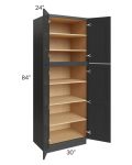 Madison Black Shaker 30x84x24 Wall Pantry Cabinet