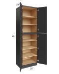 Madison Black Shaker 30x96x24 Wall Pantry Cabinet - Low stock through March