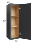 Madison Black Shaker 12x36 Wall Cabinet