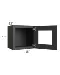 Madison Black Shaker 15x15 Decorative Wall Cabinet