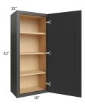 Madison Black Shaker 18x42 Wall Cabinet