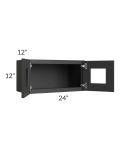 Madison Black Shaker 24x12 Decorative Wall Cabinet