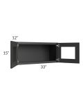 Madison Black Shaker 33x15 Decorative Wall Cabinet