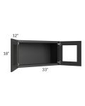 Madison Black Shaker 33x18 Decorative Wall Cabinet