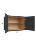 Madison Black Shaker 33x24x24 Wall Cabinet
