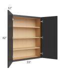 Madison Black Shaker 33x42 Wall Cabinet