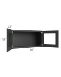 Madison Black Shaker 36x18 Decorative Wall Cabinet