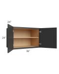 Madison Black Shaker 36x24x24 Wall Cabinet