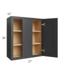 Madison Black Shaker 27x30 Wall Blind Cabinet