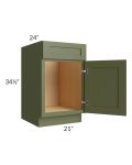 Midtown Hunter Green Shaker 21" Sink Base Cabinet