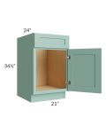 Midtown Sage Green Shaker 21" Sink Base Cabinet