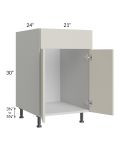 Milan Beige Matte 21" Sink Base Cabinet