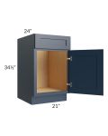 Midtown Blue Shaker 21" Sink Base Cabinet