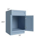 Sky Blue Shaker 24" Sink Base Cabinet