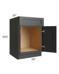Midtown Black Shaker 24" Sink Base Cabinet