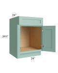 Midtown Mint Green Shaker 24" Sink Base Cabinet