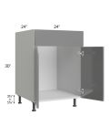 Milan Grey Gloss 24" Sink Base Cabinet
