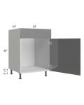 Milan Grey Gloss 24" Sink Base Cabinet (1 door)