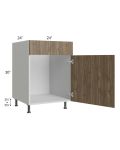 Milan Pecan 24" Sink Base Cabinet (1 door)