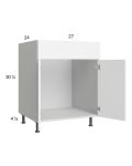 Euro Gloss White 27" Sink Base Cabinet