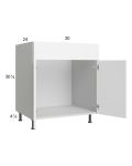 Euro Gloss White 30" Sink Base Cabinet