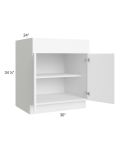Venetian White Matte 30" Sink Base Cabinet