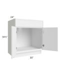 Portland White 30" Sink Base Cabinet