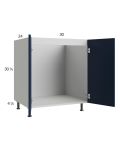 Harbor Navy 30" Full Height Door Sink Base Cabinet