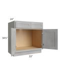 Gramercy Grey Mist 33" Sink Base Cabinet